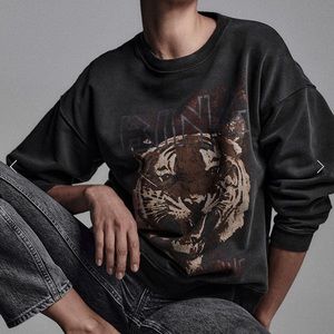 Anine Bing Black Tiger Sweatshirt